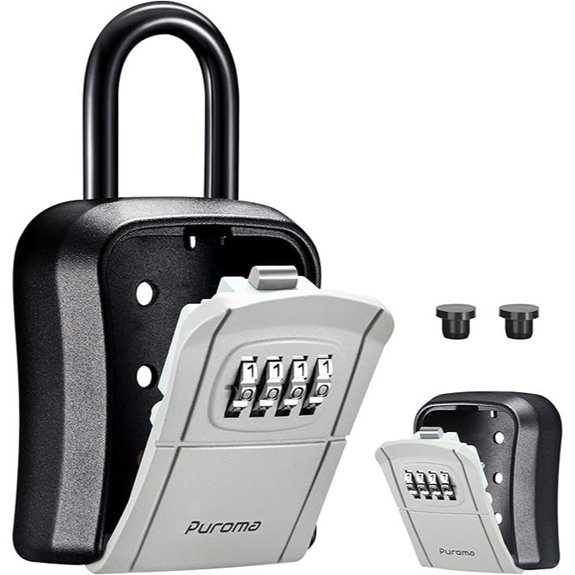 Puroma Wall-Mounted Combination Key Lock Box (1 Pack)