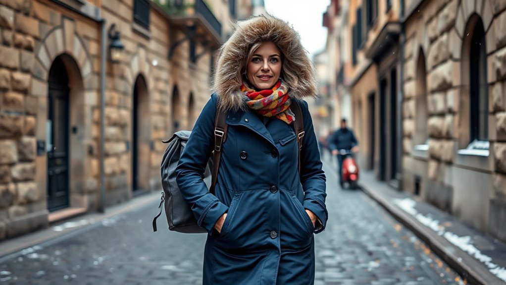 warm waterproof travel coat