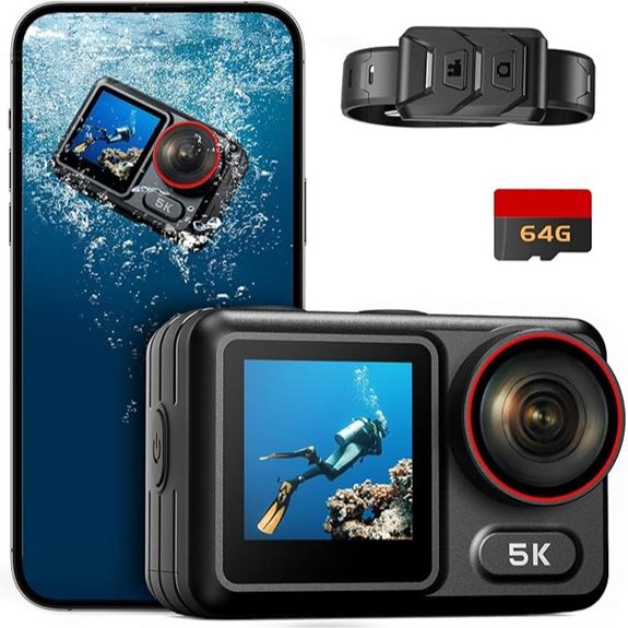 ODDV 5K Waterproof Action Camera with Accessories