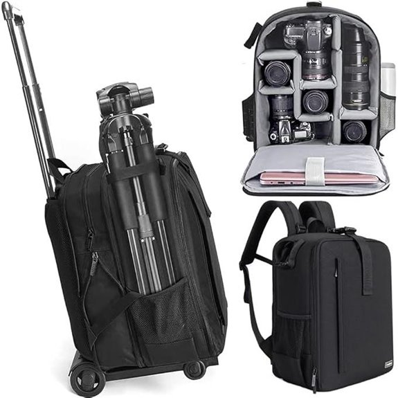 Cwatcun Camera Backpack with Tripod Holder Waterproof