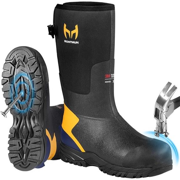 Steel Toe Work Boots for Men with Waterproof Insulation