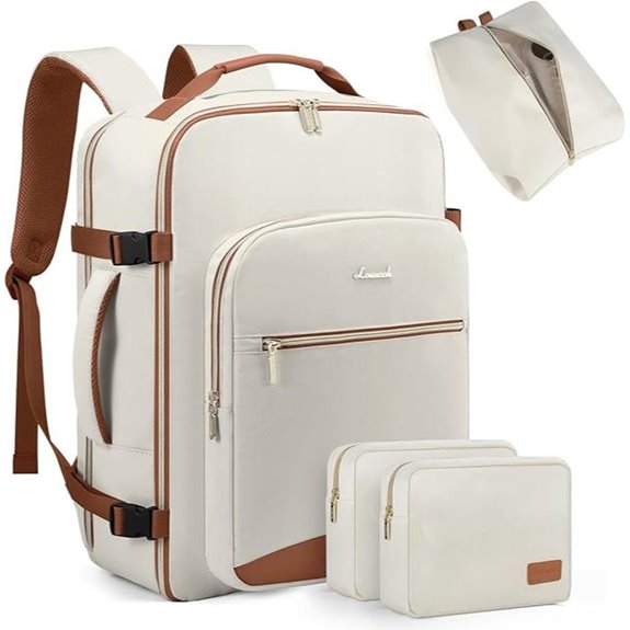LOVEVOOK 40L Waterproof Travel Backpack with Packing Cubes