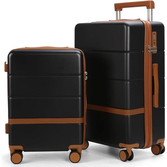 2-Piece Waterproof Hardshell Luggage Set with TSA Lock