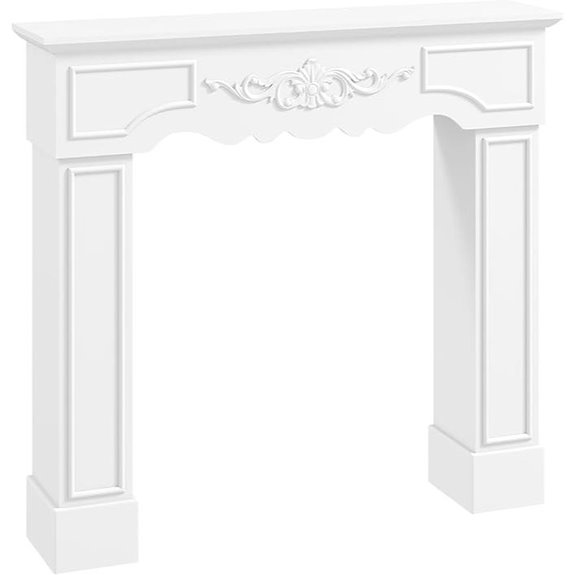 HOMCOM Baroque Fireplace Mantel White (43.3 W)