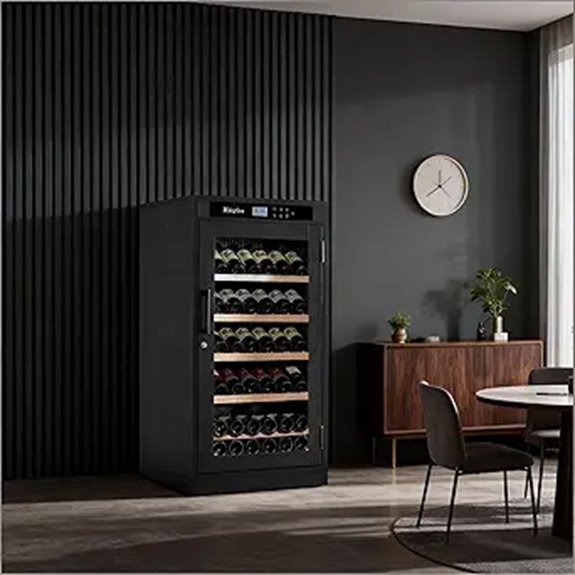 69 Bottles Wine Cooler with Touch Screen and Glass Door
