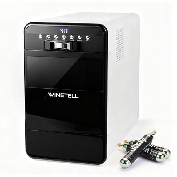 Wine Preservation System with Dispenser and Cooler