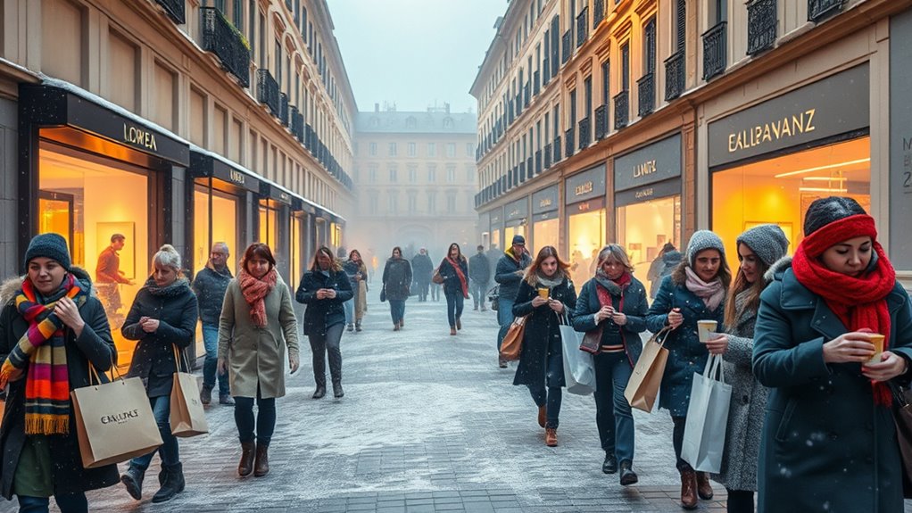 winter shopping cold weather