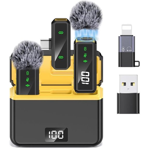 Wireless Lavalier Microphone for iPhone/Android/PC