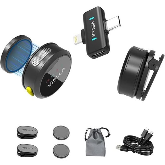 Vislla Wireless Lavalier Microphone for iPhone & Android