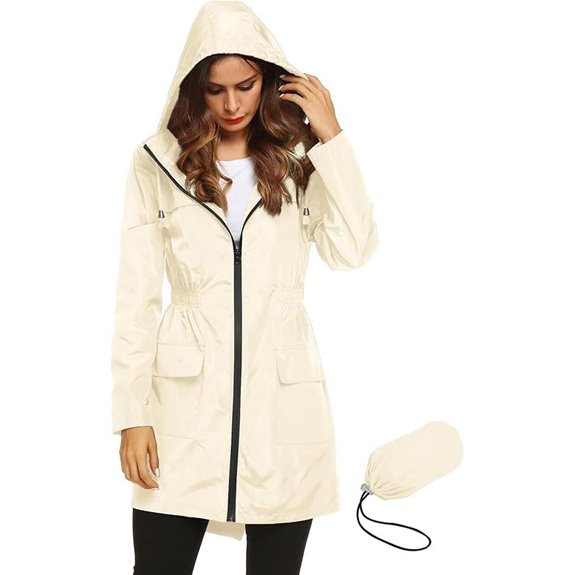 Lomon Women's Waterproof Lightweight Hooded Raincoat