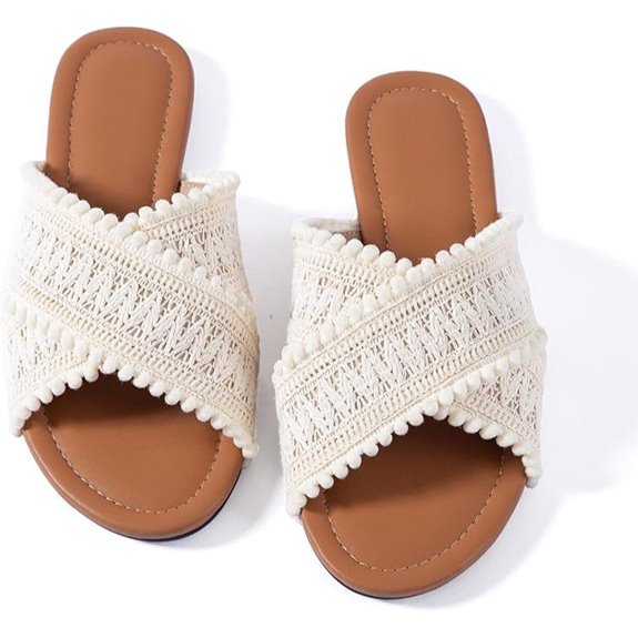 Mtzyoa Women's Braided Leather Crossover Dress Sandals