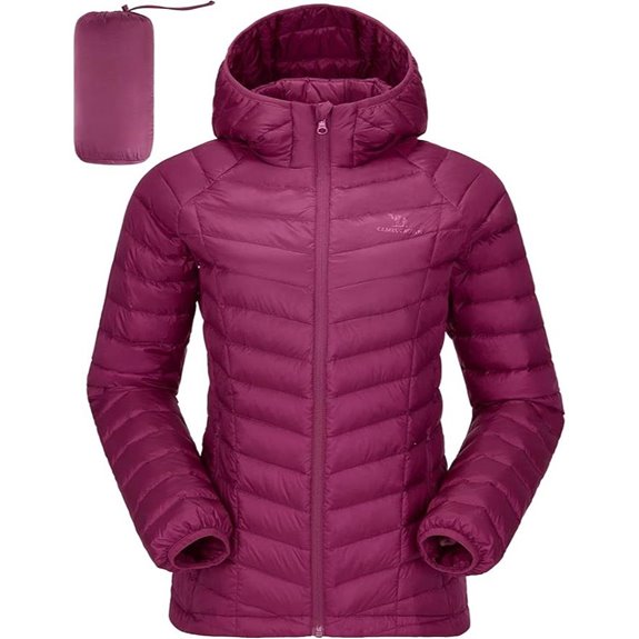 CamelSports Women's Lightweight Hooded Down Jacket