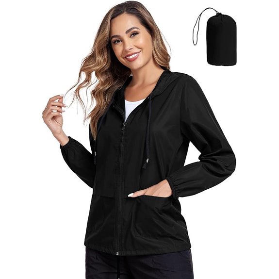 JTANIB Women's Waterproof Hooded Raincoat
