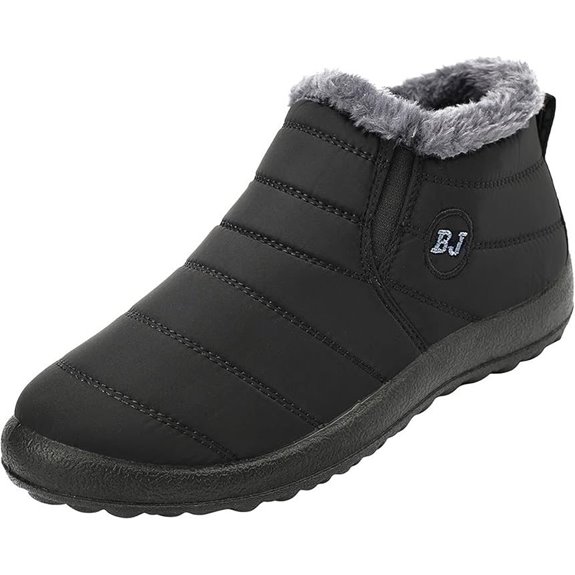 L-RUN Womens Snow Boots with Fur Lining