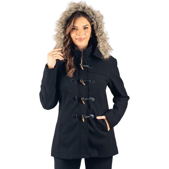 Alpine Swiss Duffy Womens Wool Blend Toggle Coat