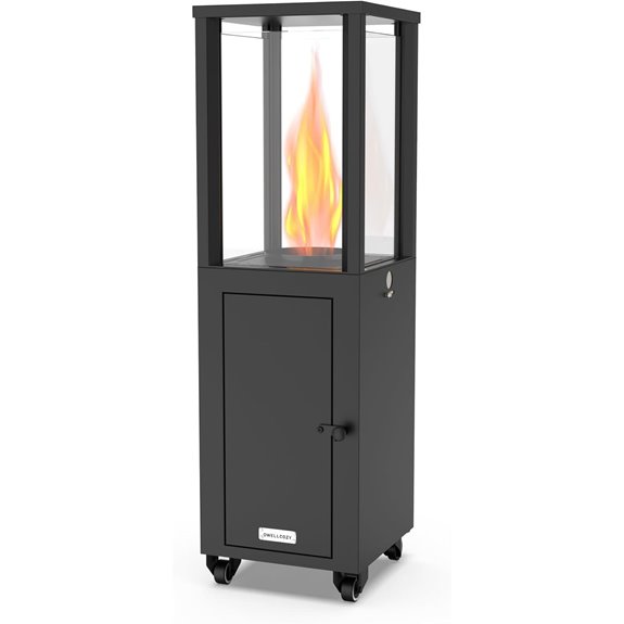 Wood Pellets Patio Heater with Wheels and Ash Box