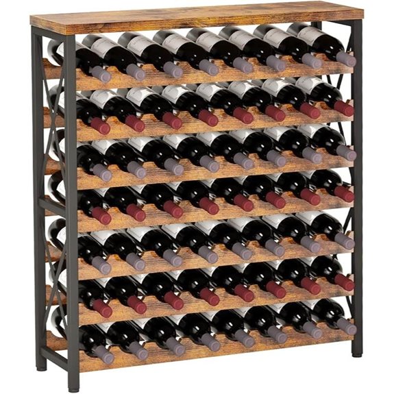 Homeiju 56-Bottle Wooden Freestanding Wine Rack