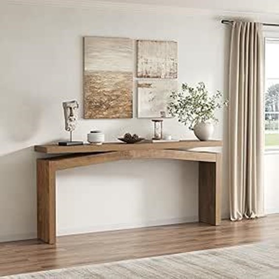 Wooden Console Table for Entryway and Living Room