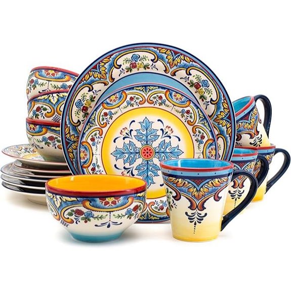 Euro Ceramica Zanzibar 16-Piece Dinnerware Set for 4