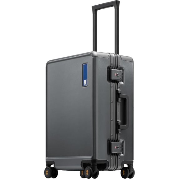 LEVEL8 Zipperless Carry-On Luggage with Spinner Wheels