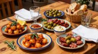 casual authentic tapas presentation