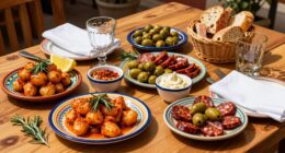 casual authentic tapas presentation