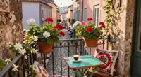 charming european balcony ambiance