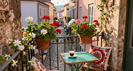 charming european balcony ambiance