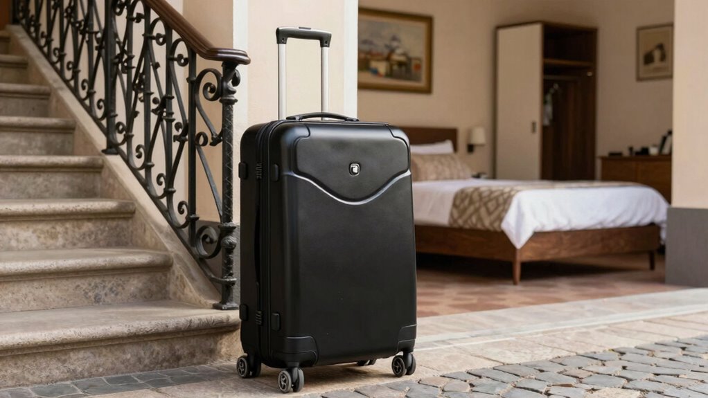 compact durable train luggage