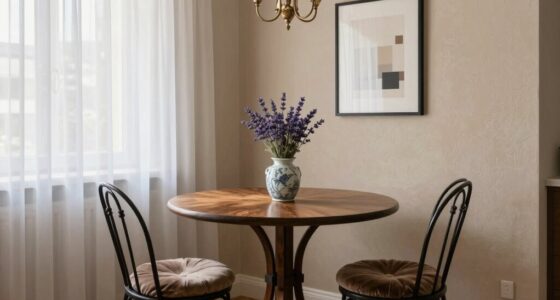 compact european dining arrangement