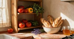 create rustic market ambiance