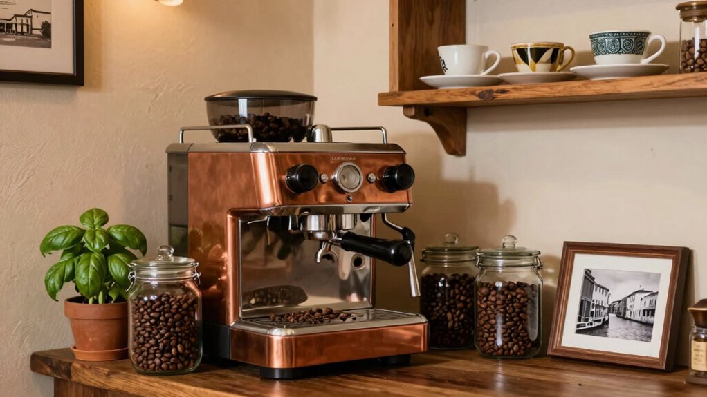 elegant italian coffee corner