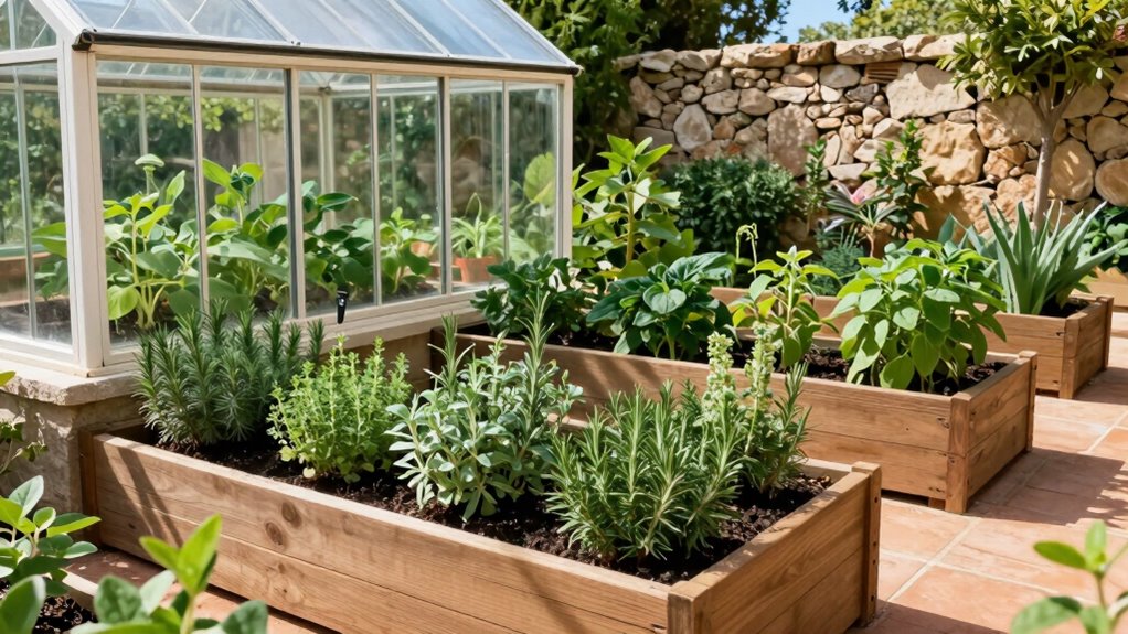 herb gardening with compost