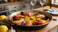 home paella party setup