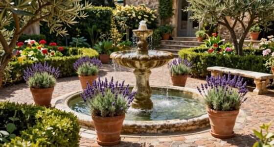 italian garden fountain decor