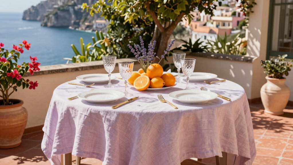 mediterranean coastal dining ambiance