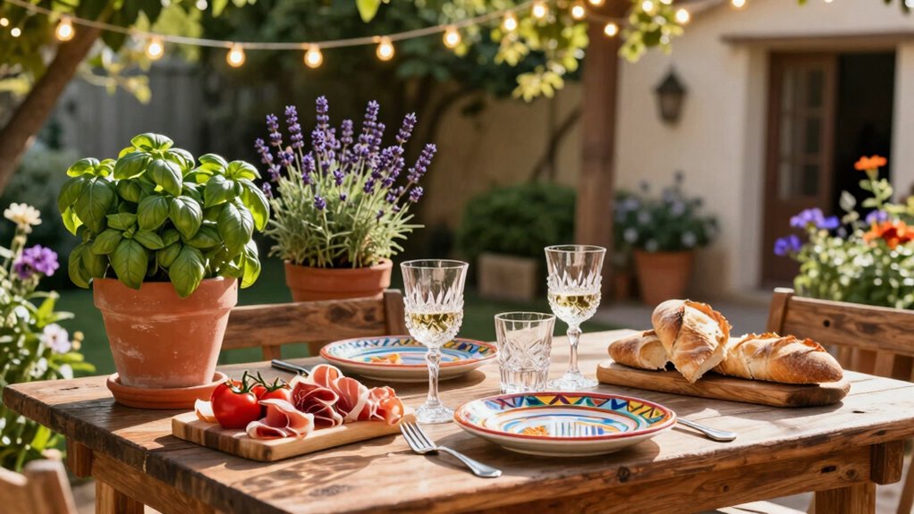 mediterranean inspired outdoor dining experience