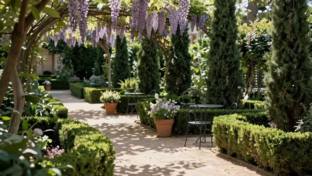 mediterranean plants rustic pathways