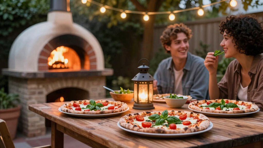 outdoor italian pizza gathering