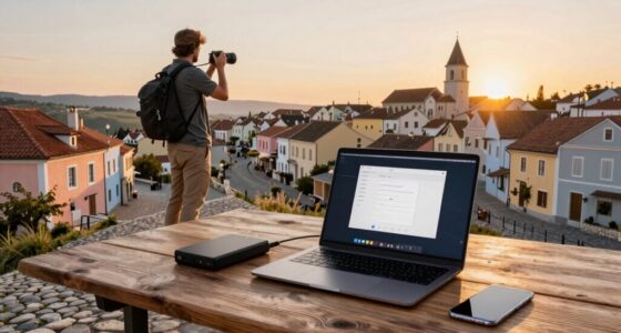 securely back up travel photos