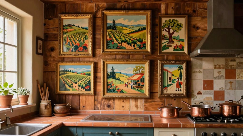 vintage recipes and rustic ceramics