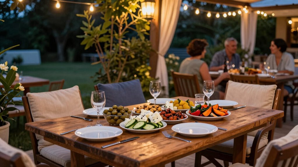 warm inviting communal feast